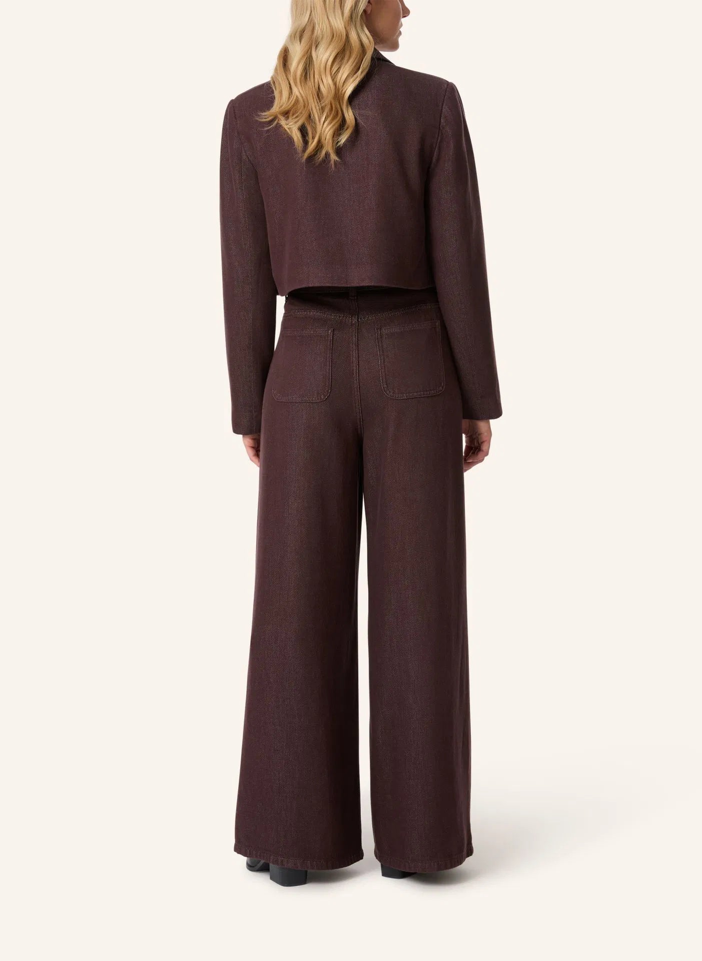 Malej verkürzter Blazer in Burgund