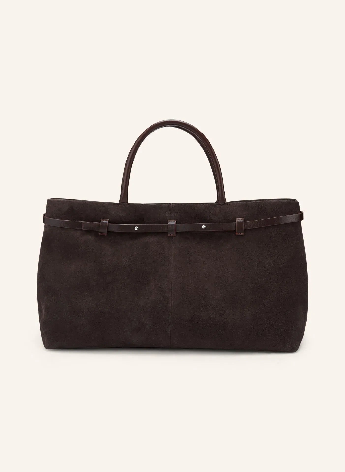 Malej Tasche Velourleder in Schoko