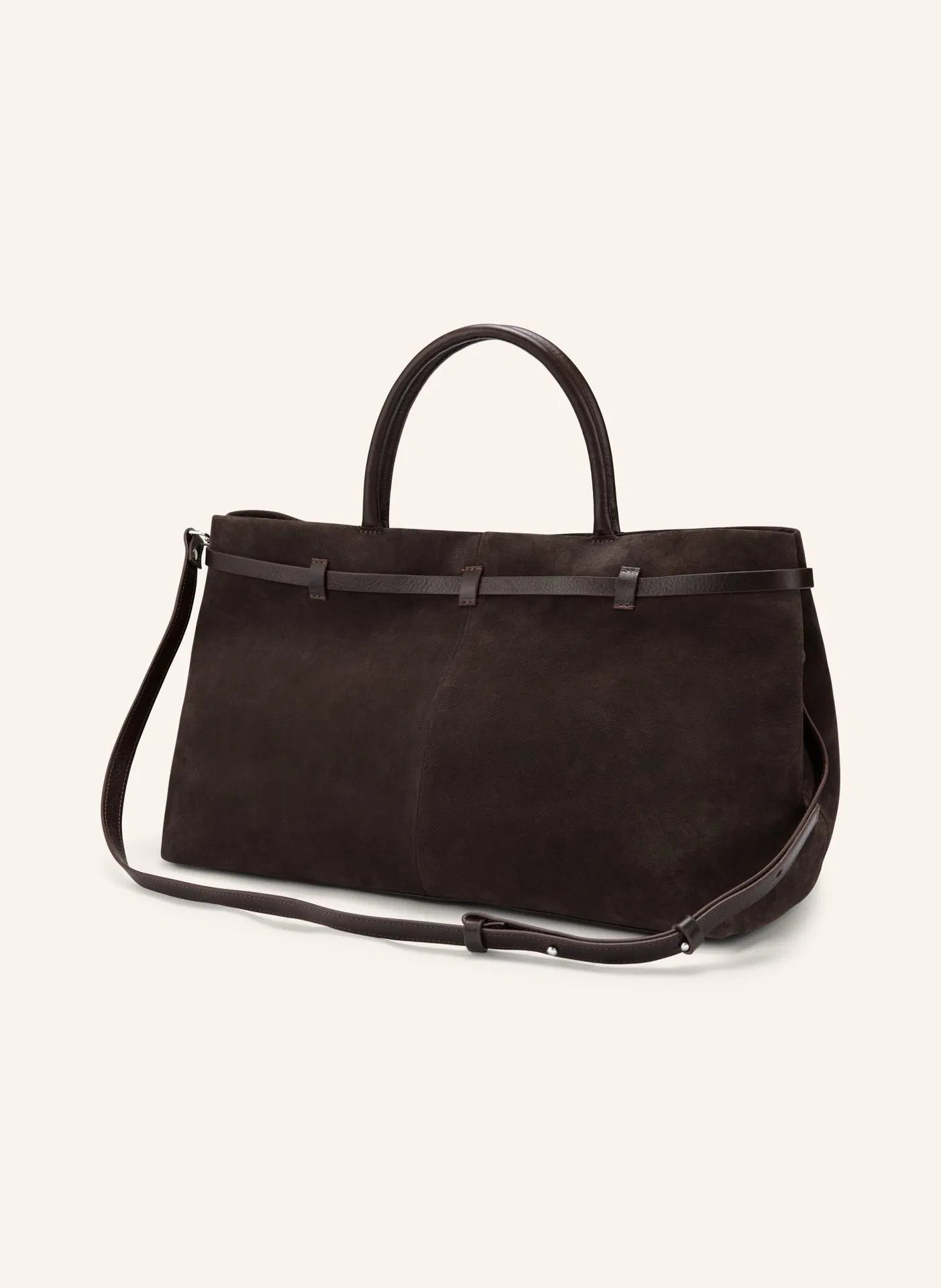 Malej Tasche Velourleder in Schoko