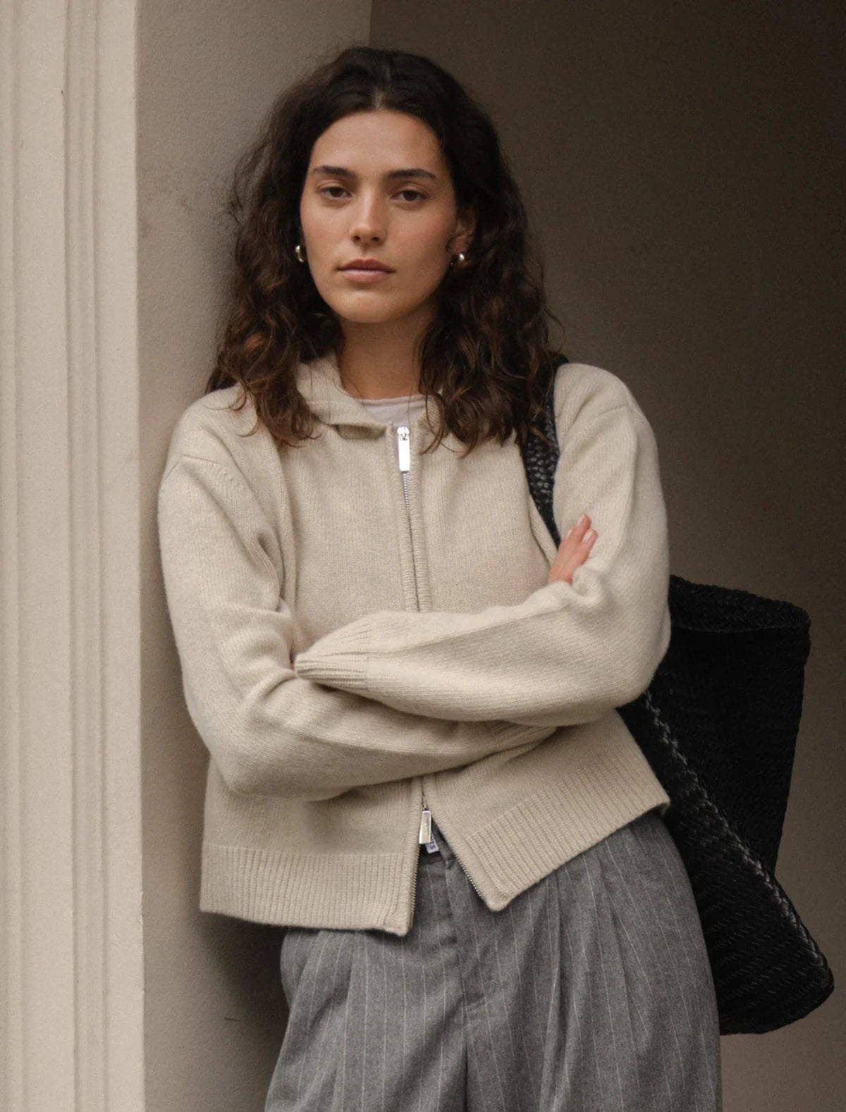 Anna v. Berg Jo Zip Cardigan in Vanille