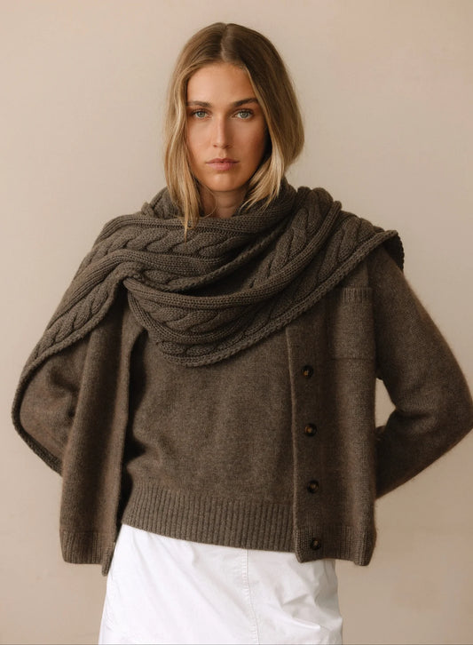 Anna v Berg Camilla Scarf in Nougat