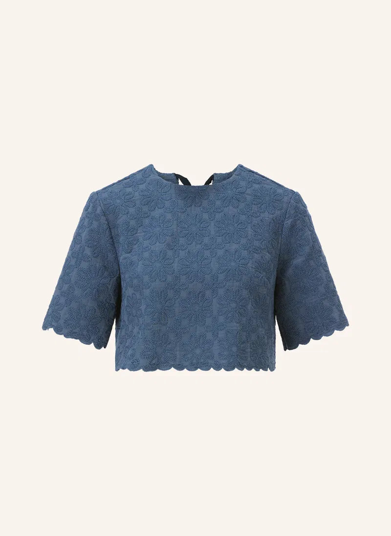 Malej Top in Jeansblau