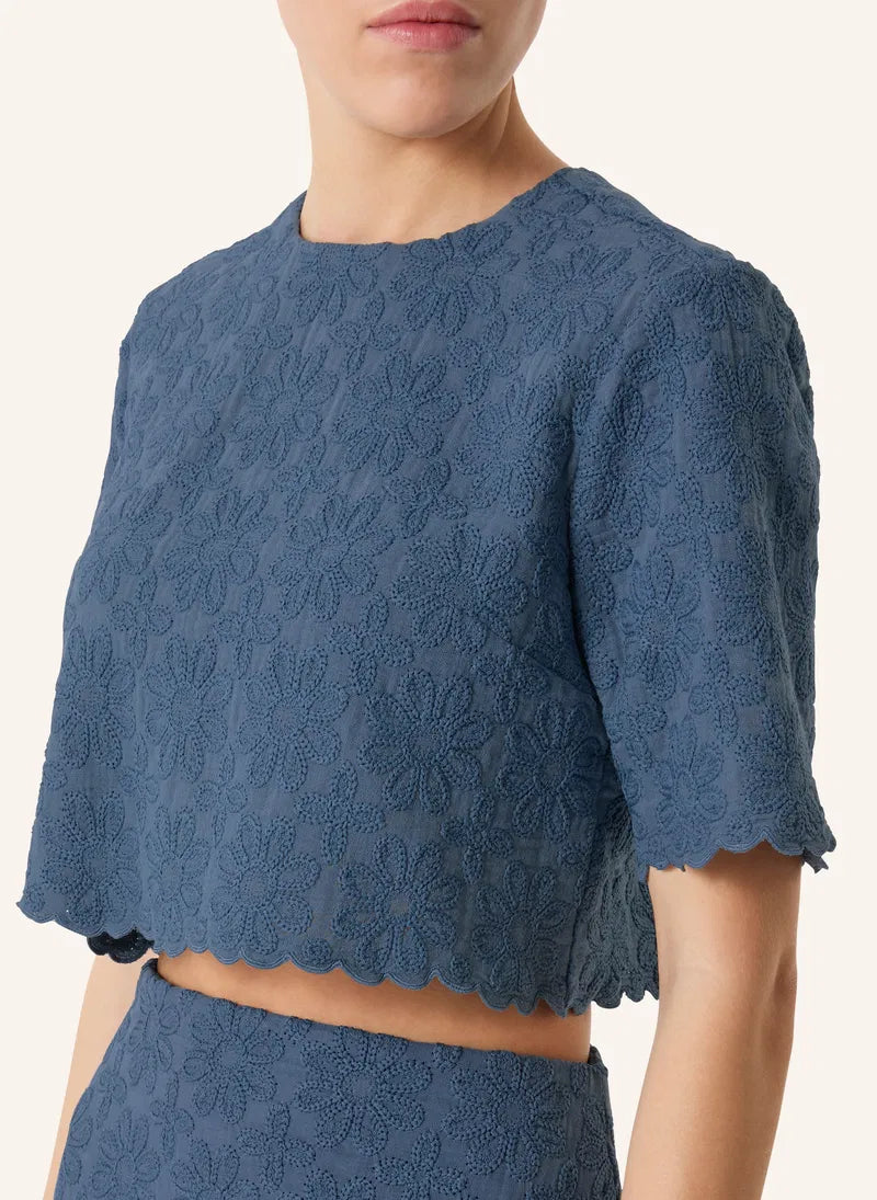 Malej Top in Jeansblau
