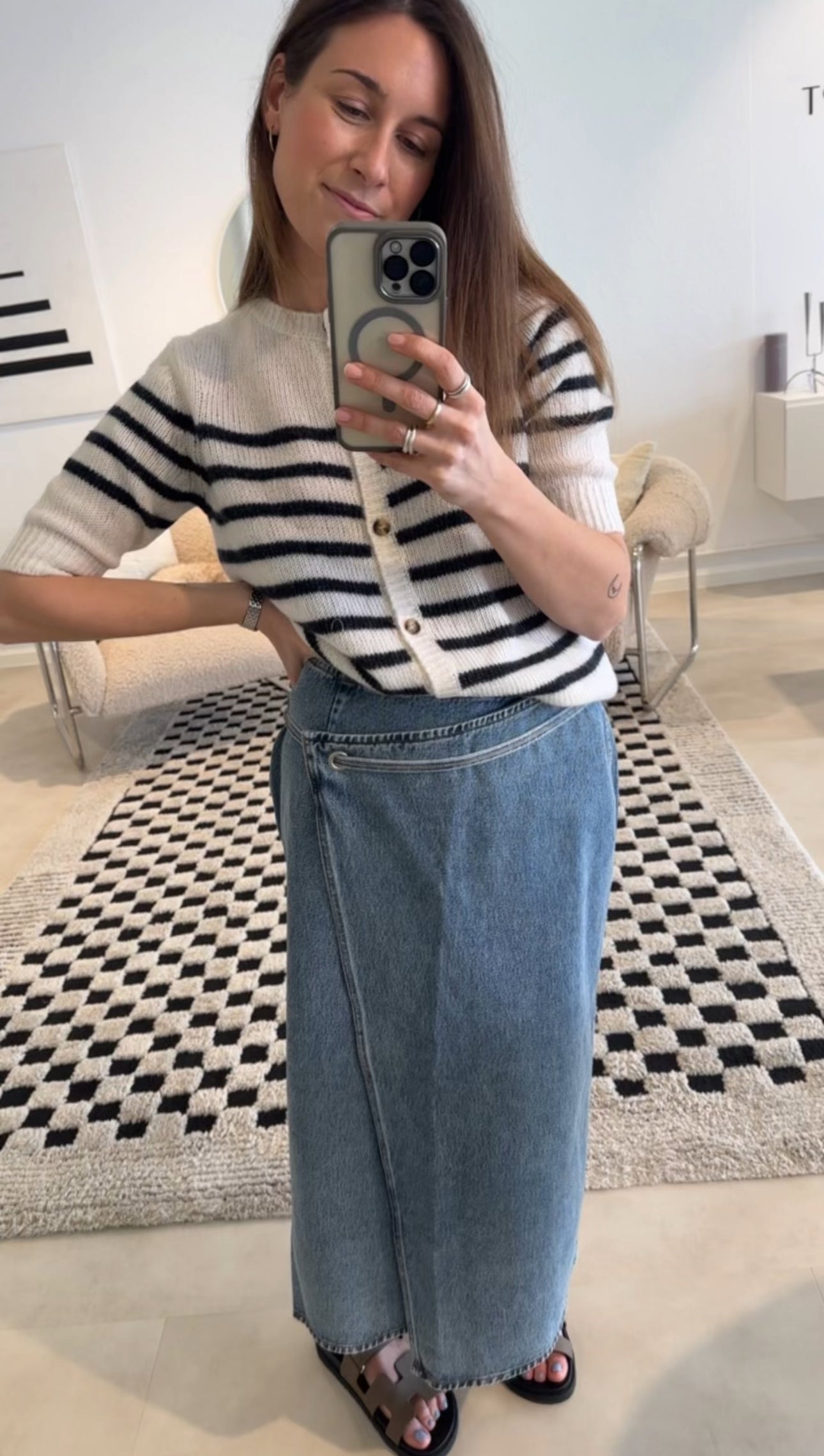 Oval Square Sofie Denim Skirt