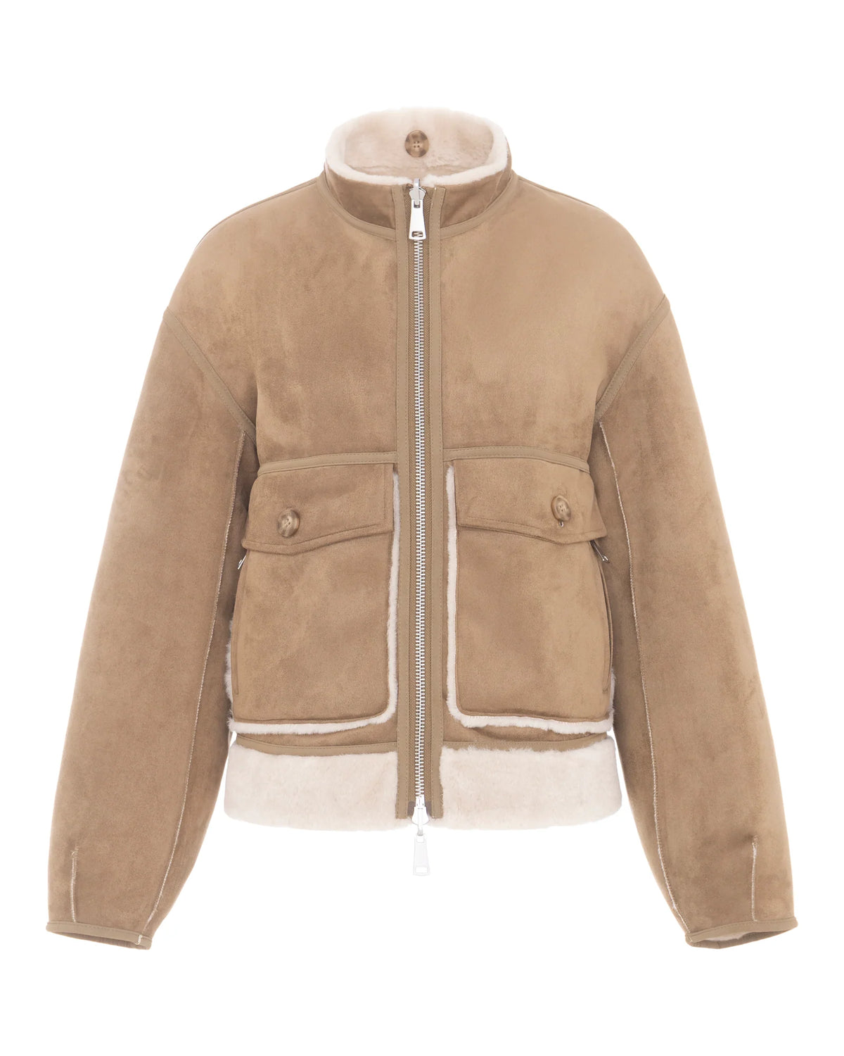 Urban Code Fake Fur Wendejacke in Sand