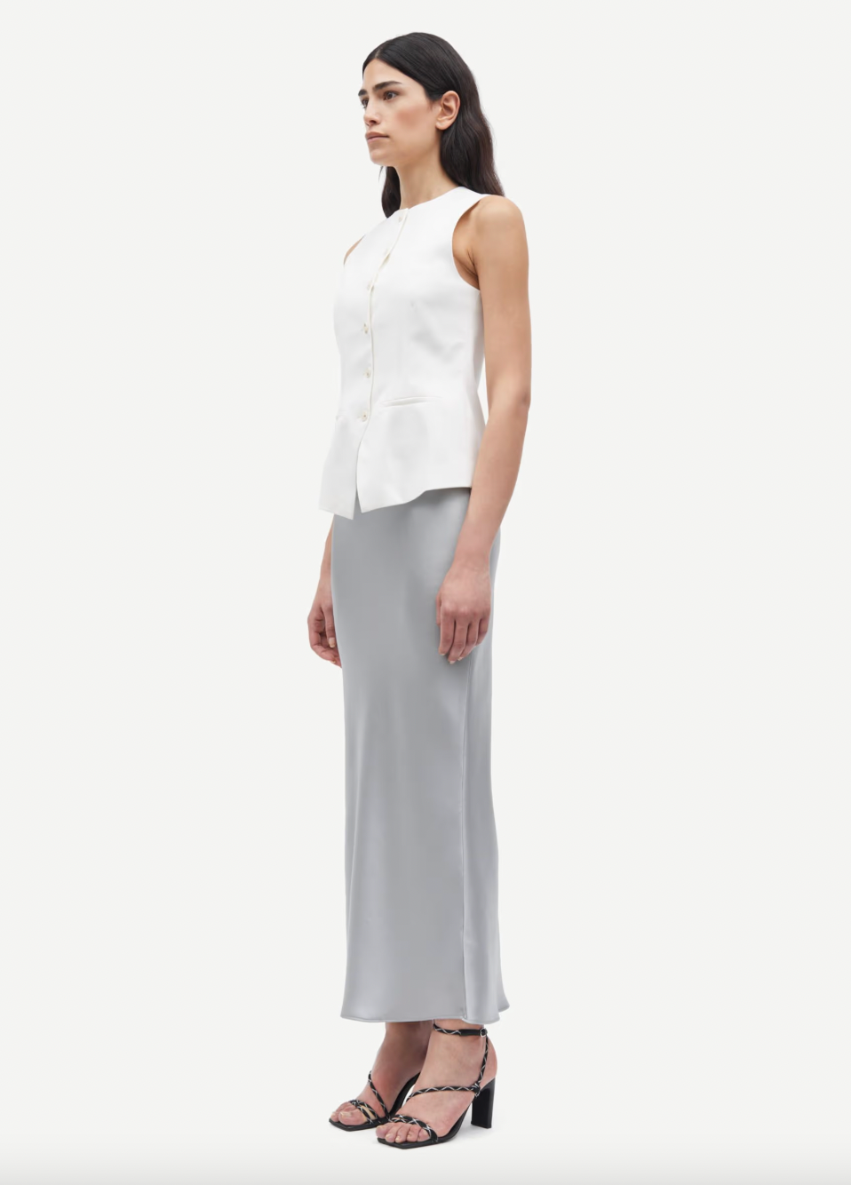 Samsoe Samsoe Agneta Maxi Rock in Silver