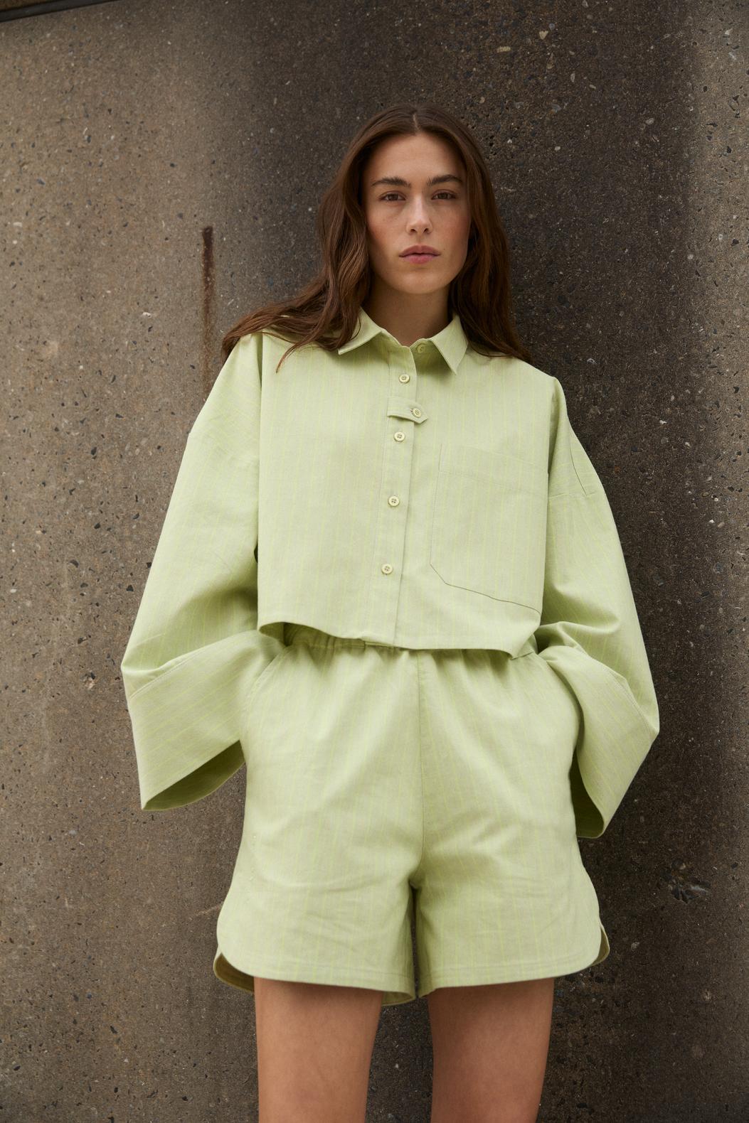 Blanche Cora Bluse in Apfelgrün