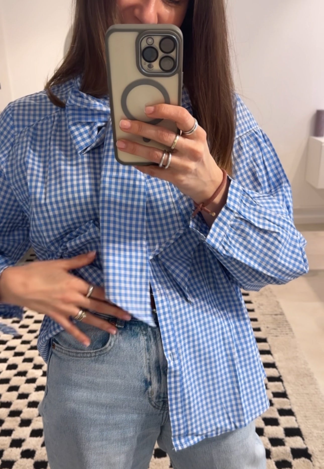 Camilla Bluse in Karo