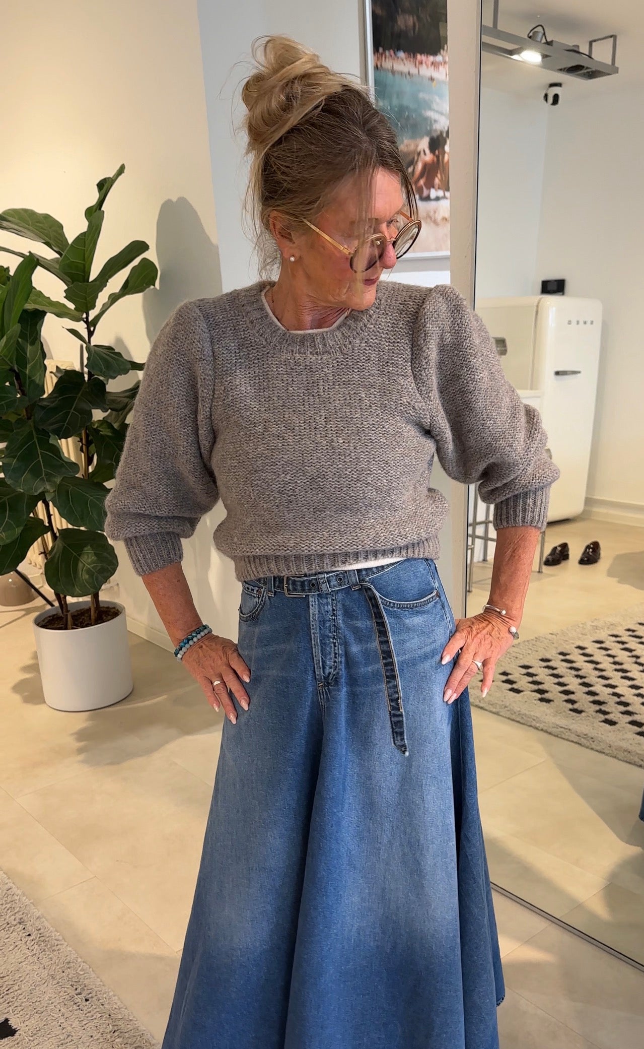 Susanne Bommer Pullover 7/8 Arm Sand