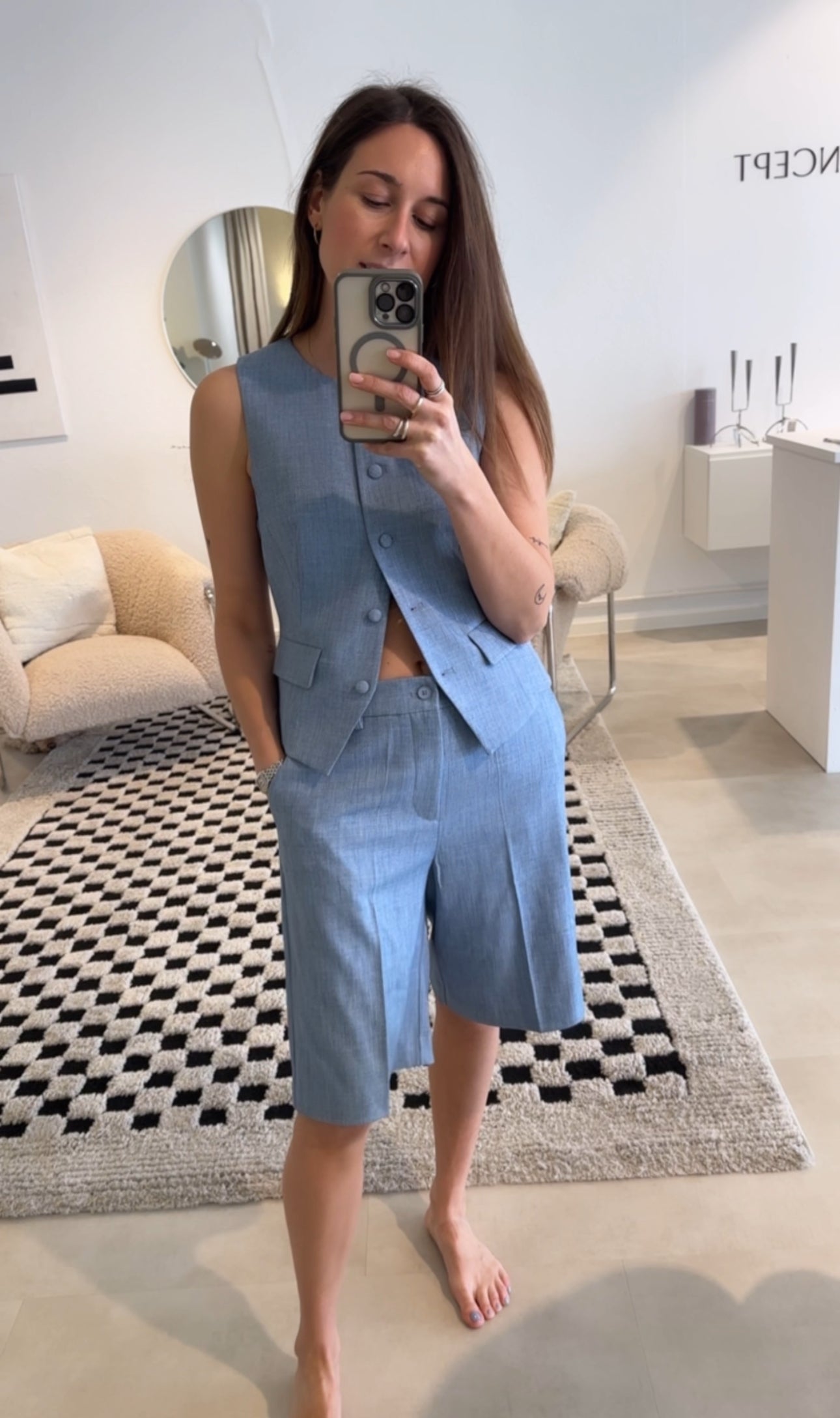 Bermuda Shorts in Hellblau