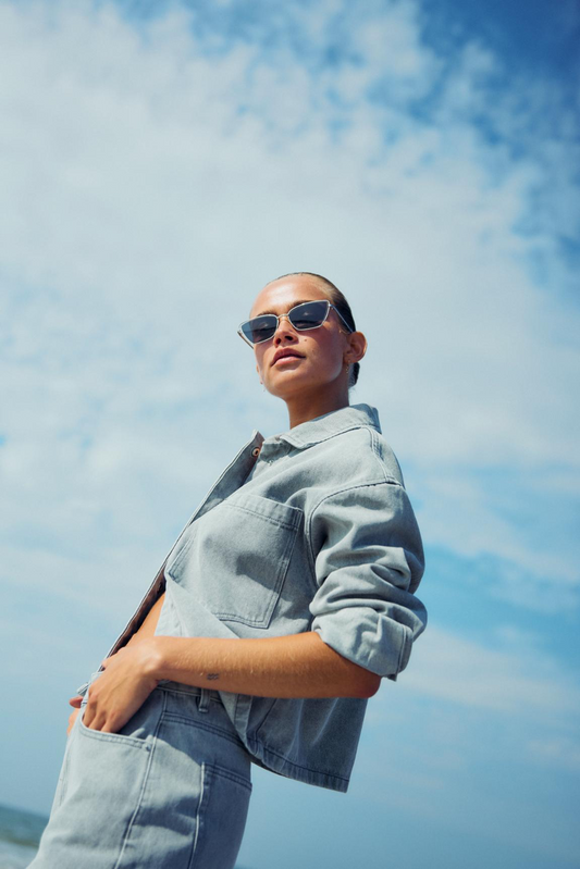 With Black Gala Jeansjacke in Grau