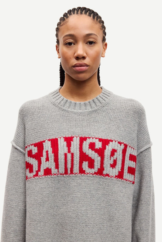 Samsoe Samsoe Sakeiku Sweater in Grau