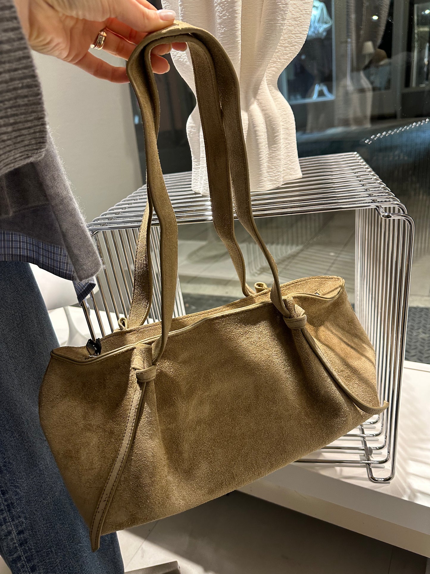 Studio Ar Rosalie Baguette Bag Olive