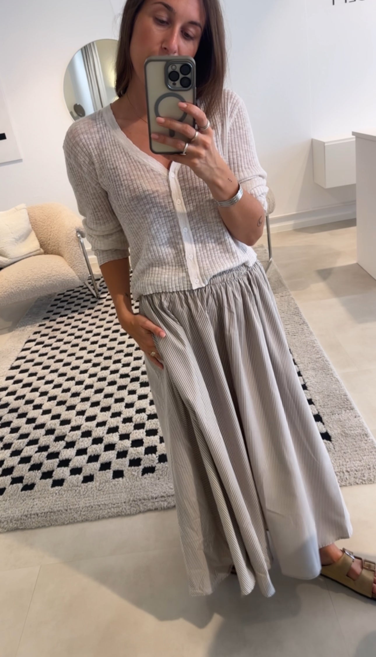 Rock Zoe in beige gestreift