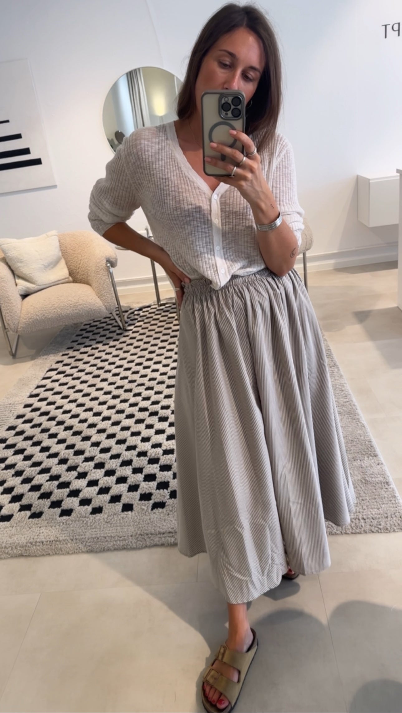 Rock Zoe in beige gestreift