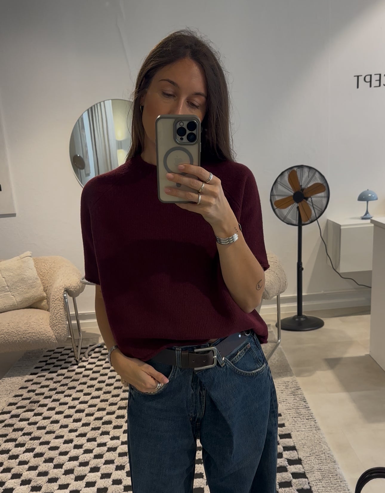 Anna v. Berg Greta Sweater in Dark Cherry