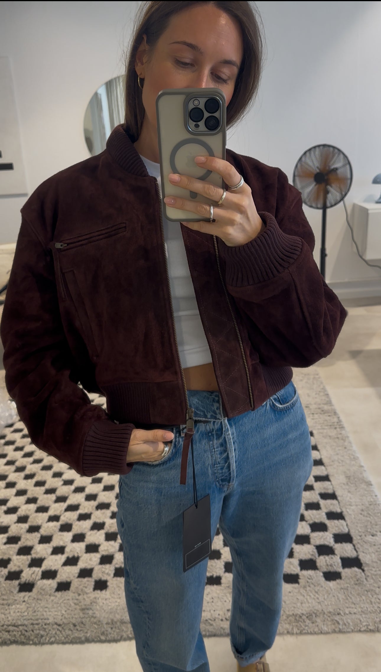 Arma Elettra Lederjacke in Burgund