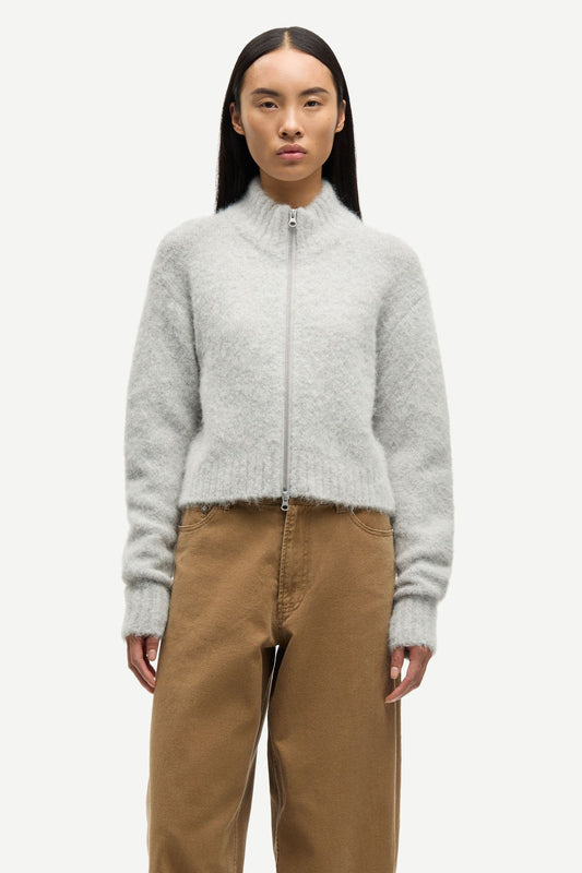 Samsoe Samsoe Sajeanne Strickjacke in Light Grey