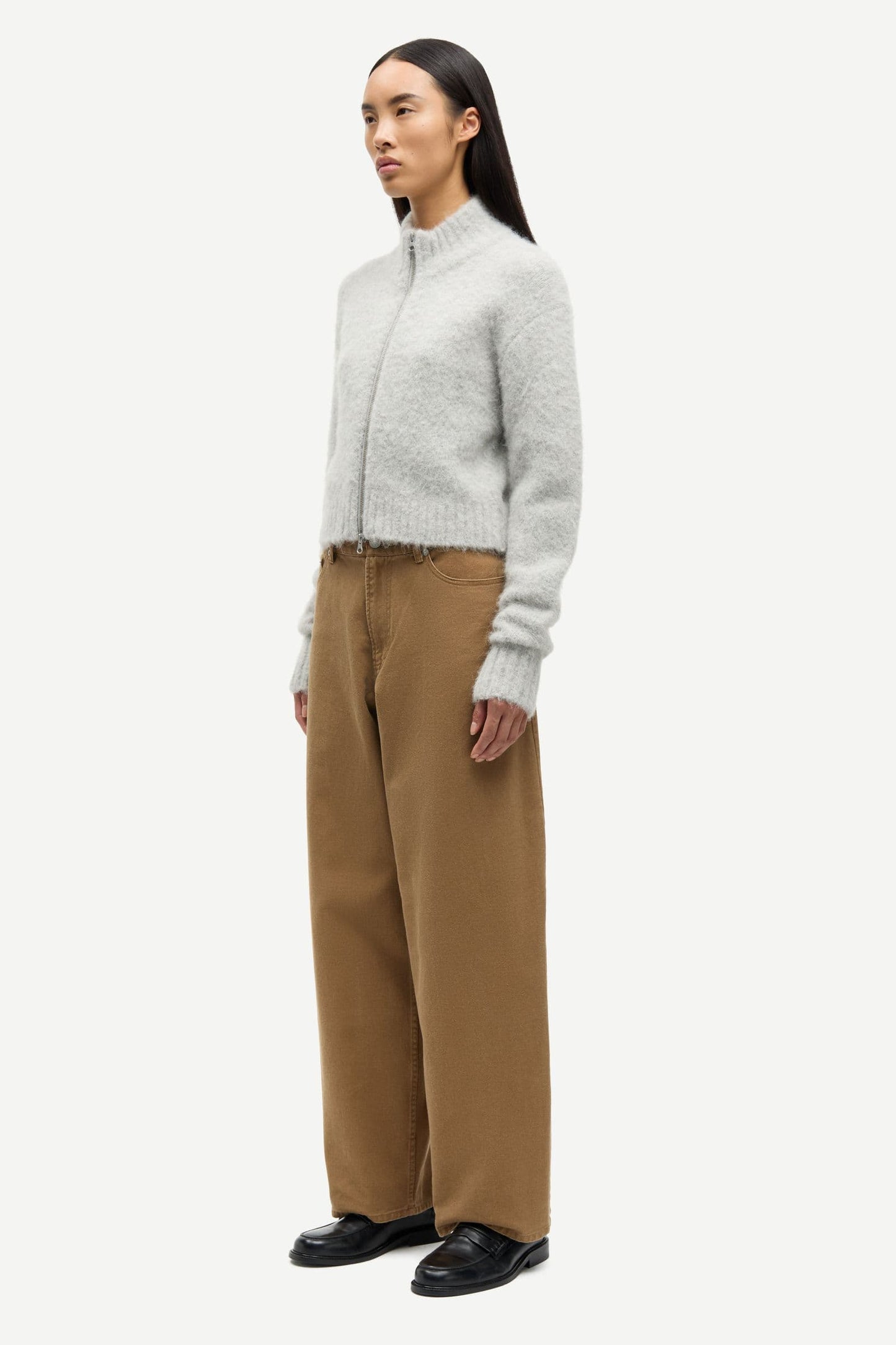 Samsoe Samsoe Sajeanne Strickjacke in Light Grey