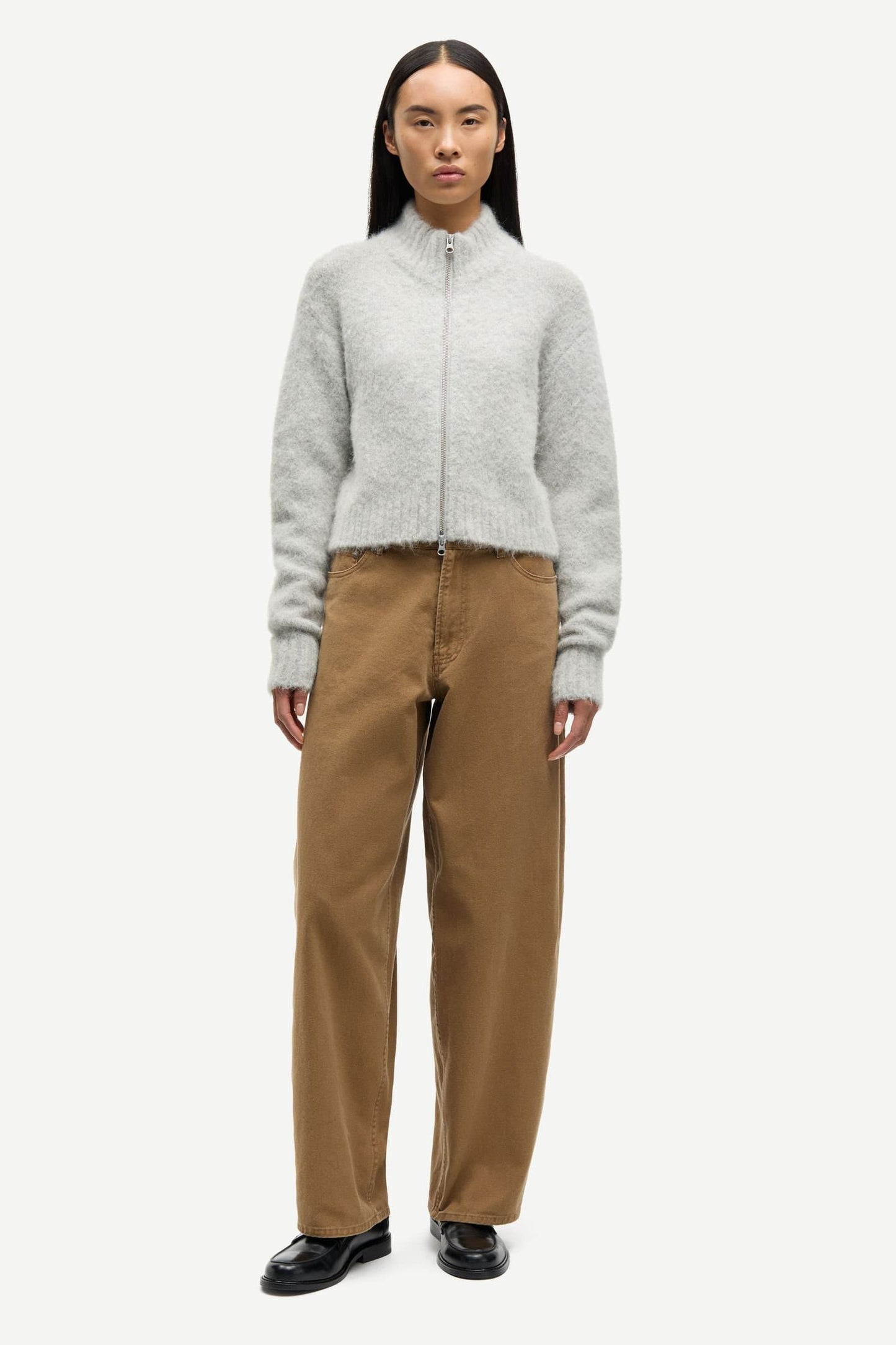Samsoe Samsoe Sajeanne Strickjacke in Light Grey