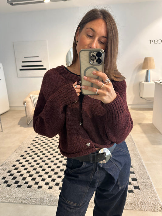 Susanne Bommer Lou Strickjacke in Burgund