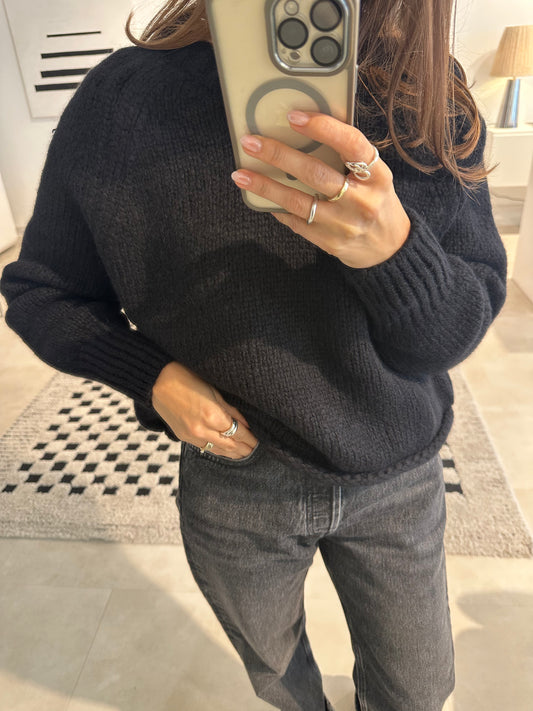 Susanne Bommer Lea Pullover in Coal Black