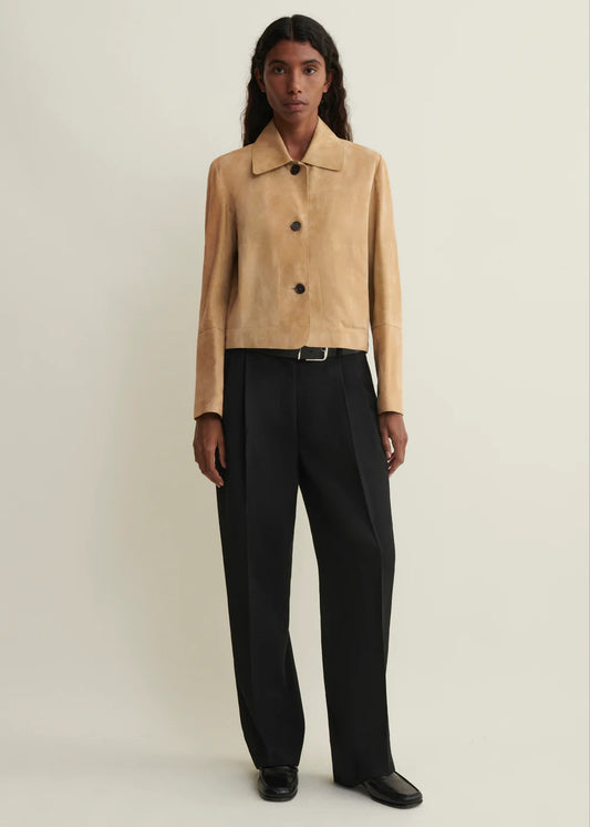 Arma Emy Lederjacke in Gravel Butter Yellow