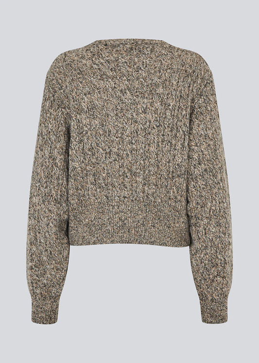 Modström Pommie Cardigan in Braun Melange