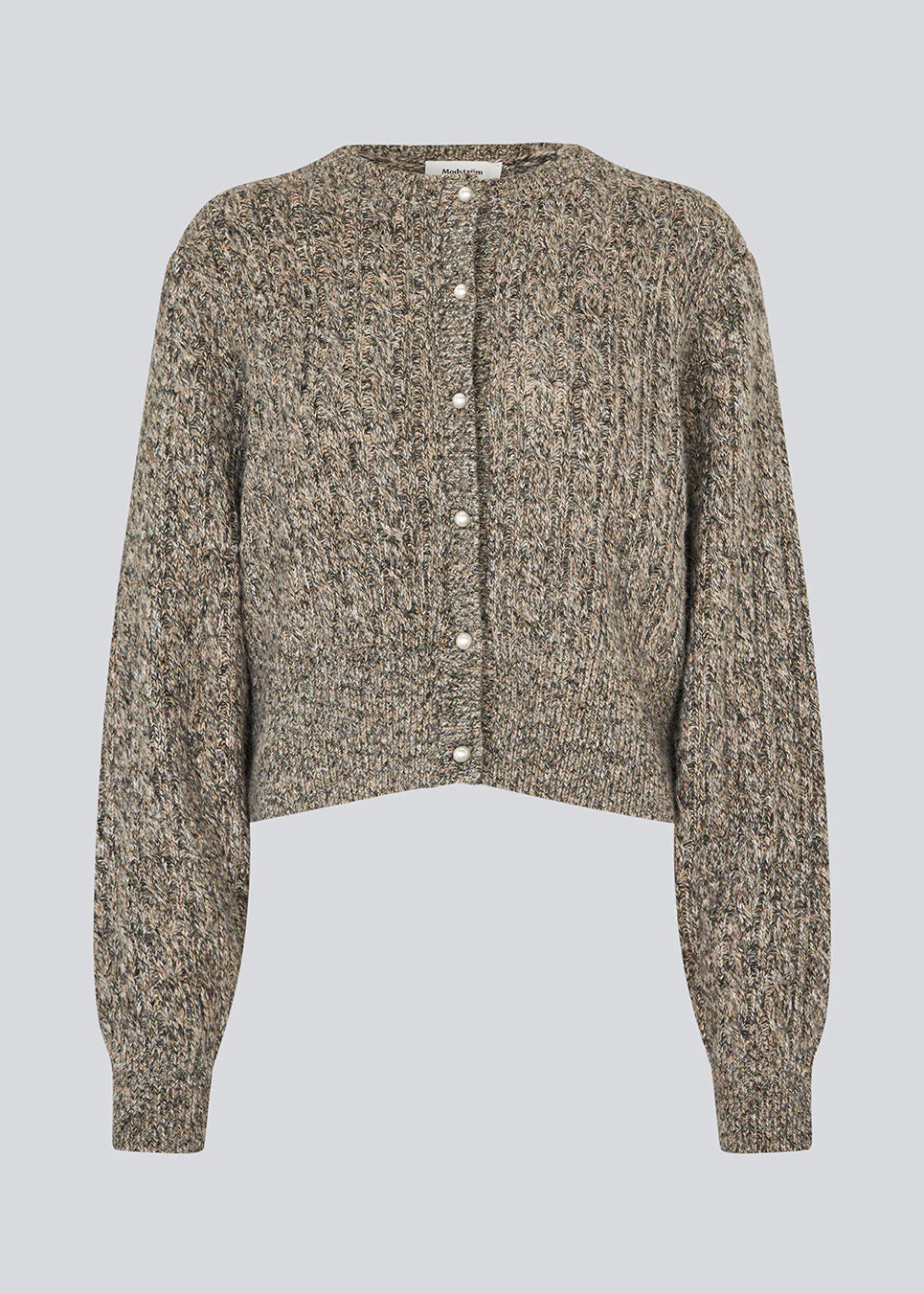 Modström Pommie Cardigan in Braun Melange