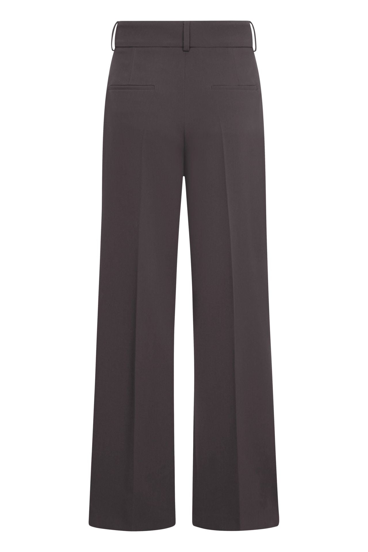 Chrissy Hose mit Kellerfalte in Dunkelbraun