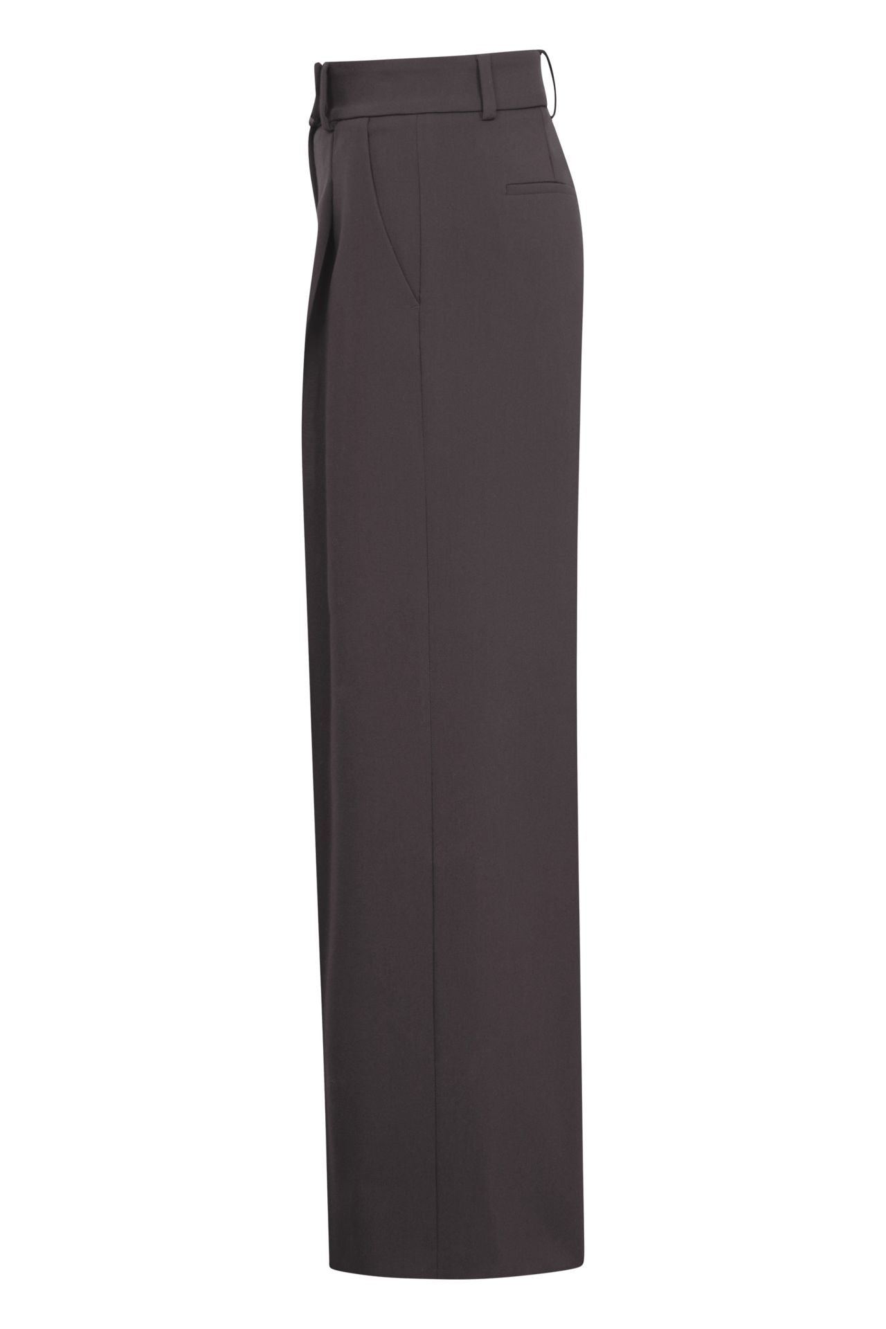 Chrissy Hose mit Kellerfalte in Dunkelbraun
