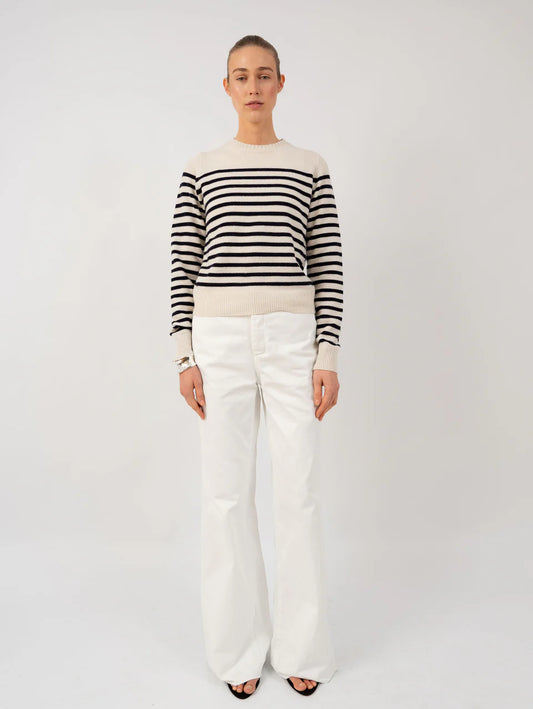 Anna v. Berg Theresa Sweater in Vanille/Deep Blue