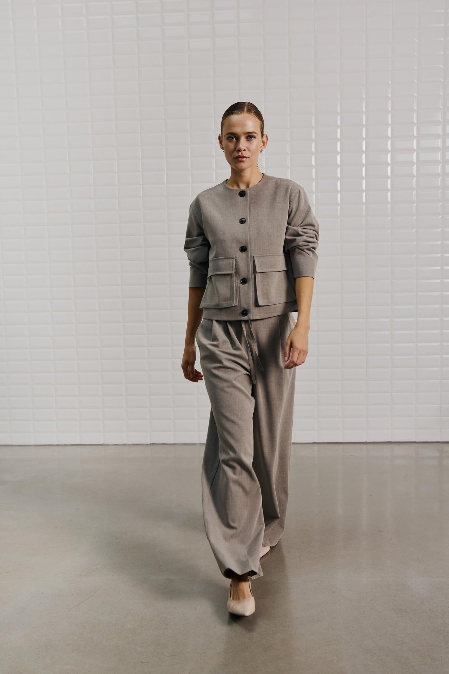 With Black Agnolia Jacke Melange