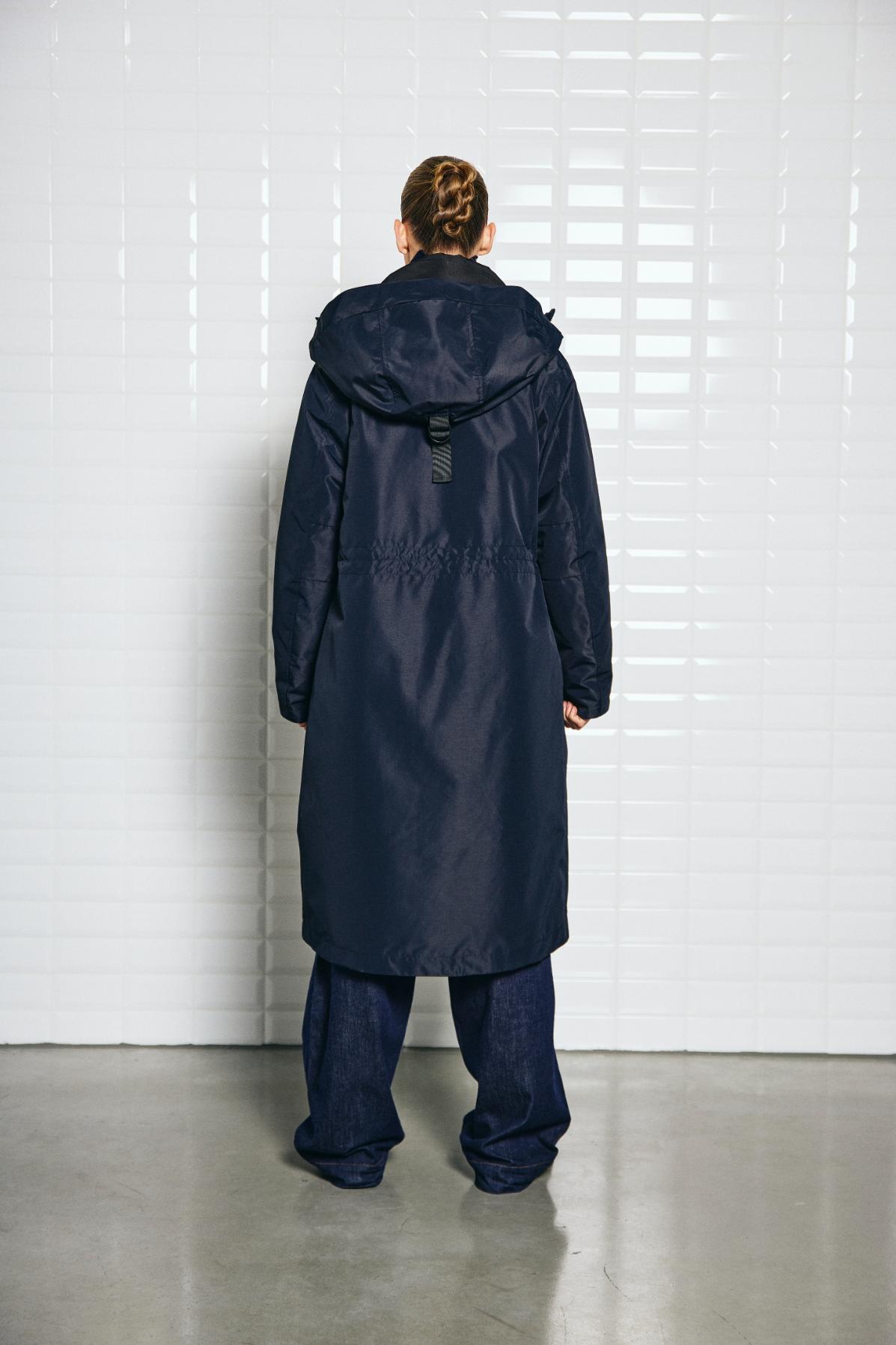 With Black Brooklyn Parka in Midnight Blue