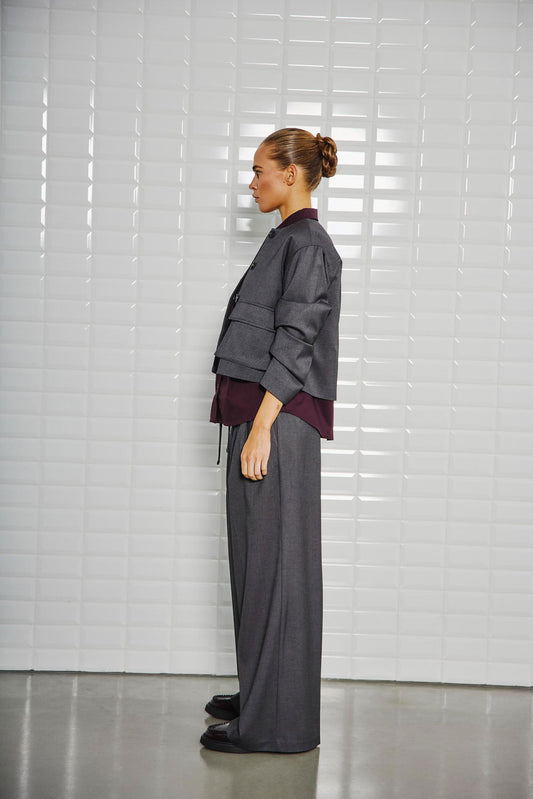 With Black Magnolia Blazer/Jacke in Asphalt