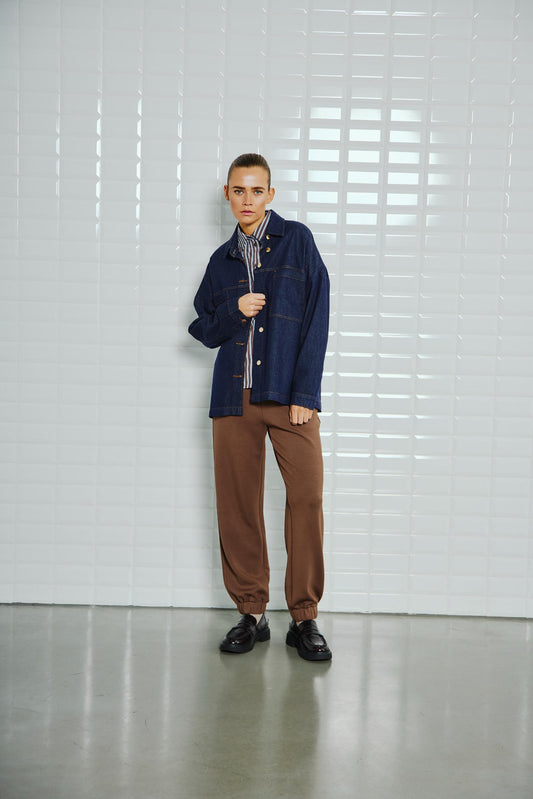 With Black Odette Jeansbluse