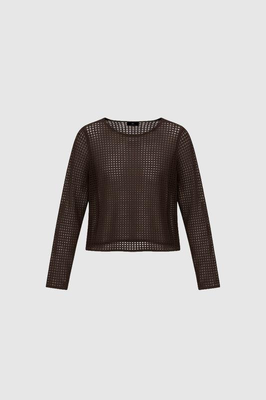 With Black Pisa Strick Sweater in Chocolate