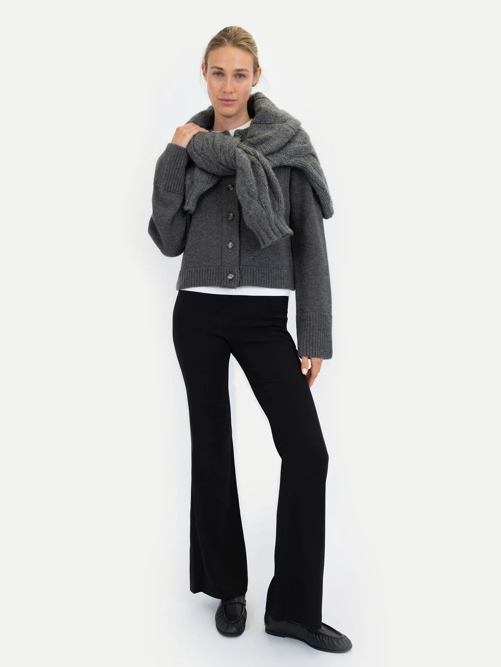 Anna v Berg Lilly Cardigan in Midnight Stone