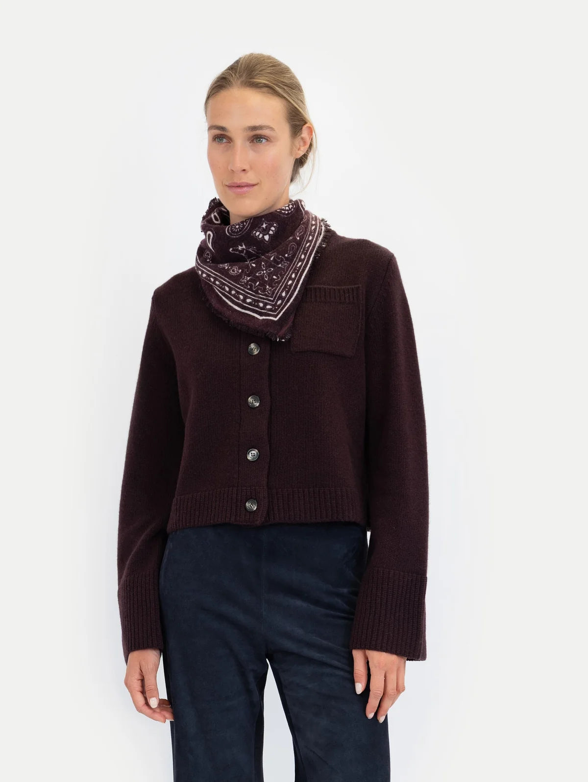 Anna v. Berg Nele Scarf in Melanzane