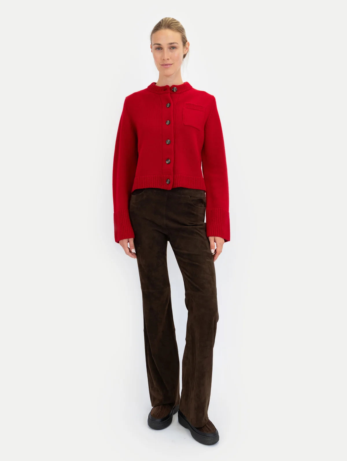 Anna v Berg Lilly Cardigan in Hot Date