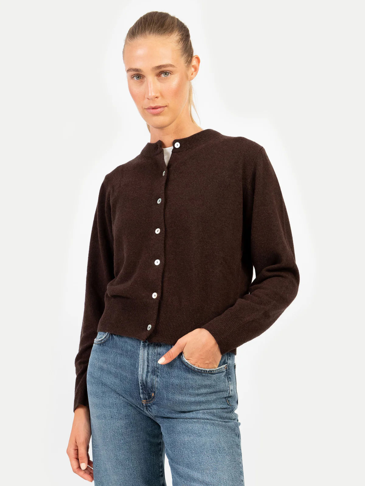 Anna v. Berg Clara Cardigan in Espresso