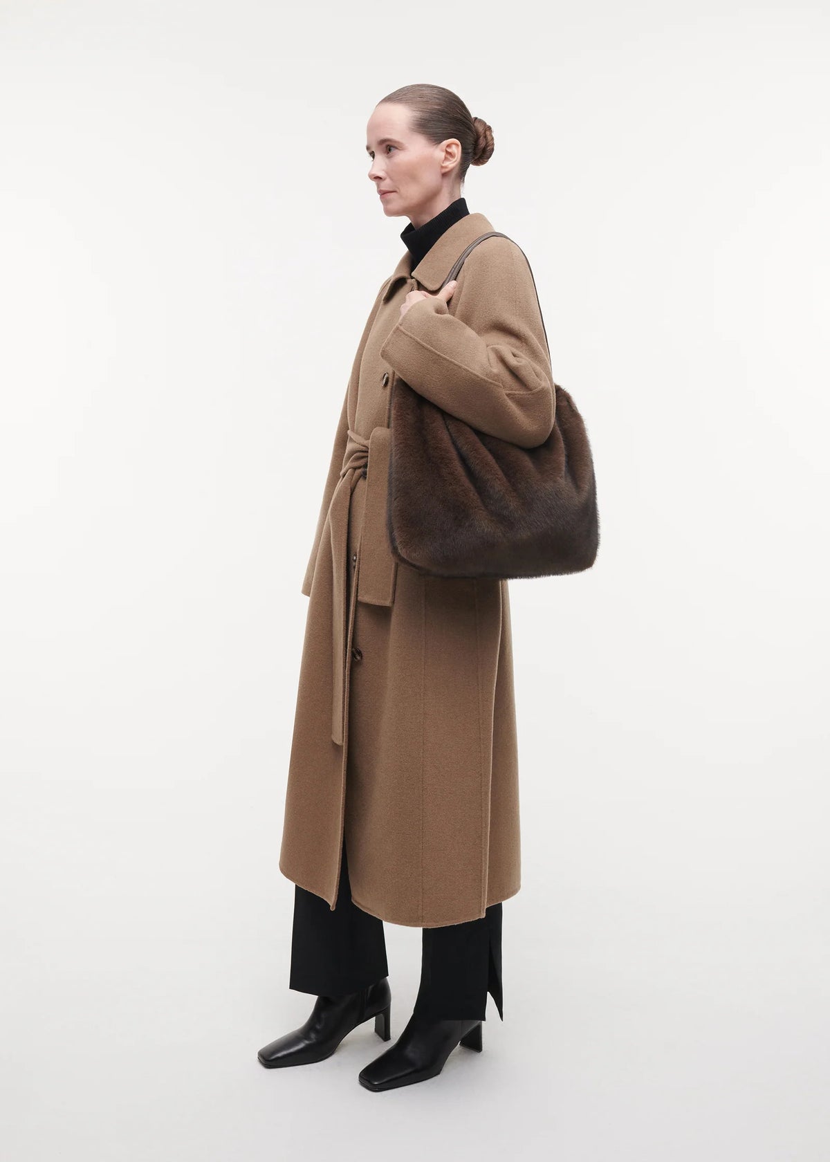 Studio Ar Alex Fake Fur Tasche in Choco