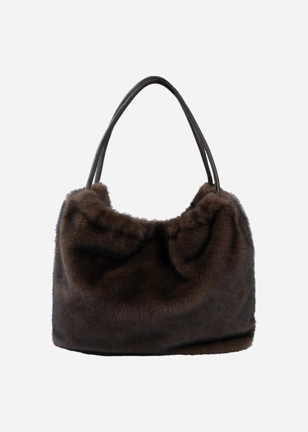 Studio Ar Alex Fake Fur Tasche in Choco