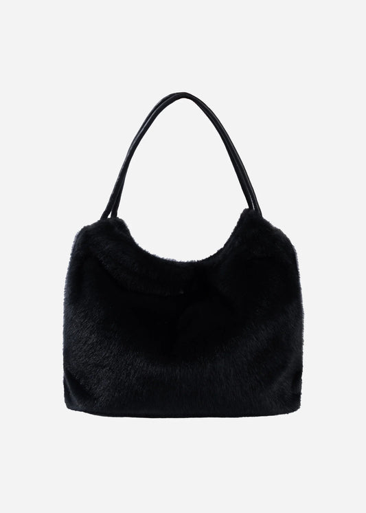 Studio Ar Alex Fake Fur Tasche Dark Grey