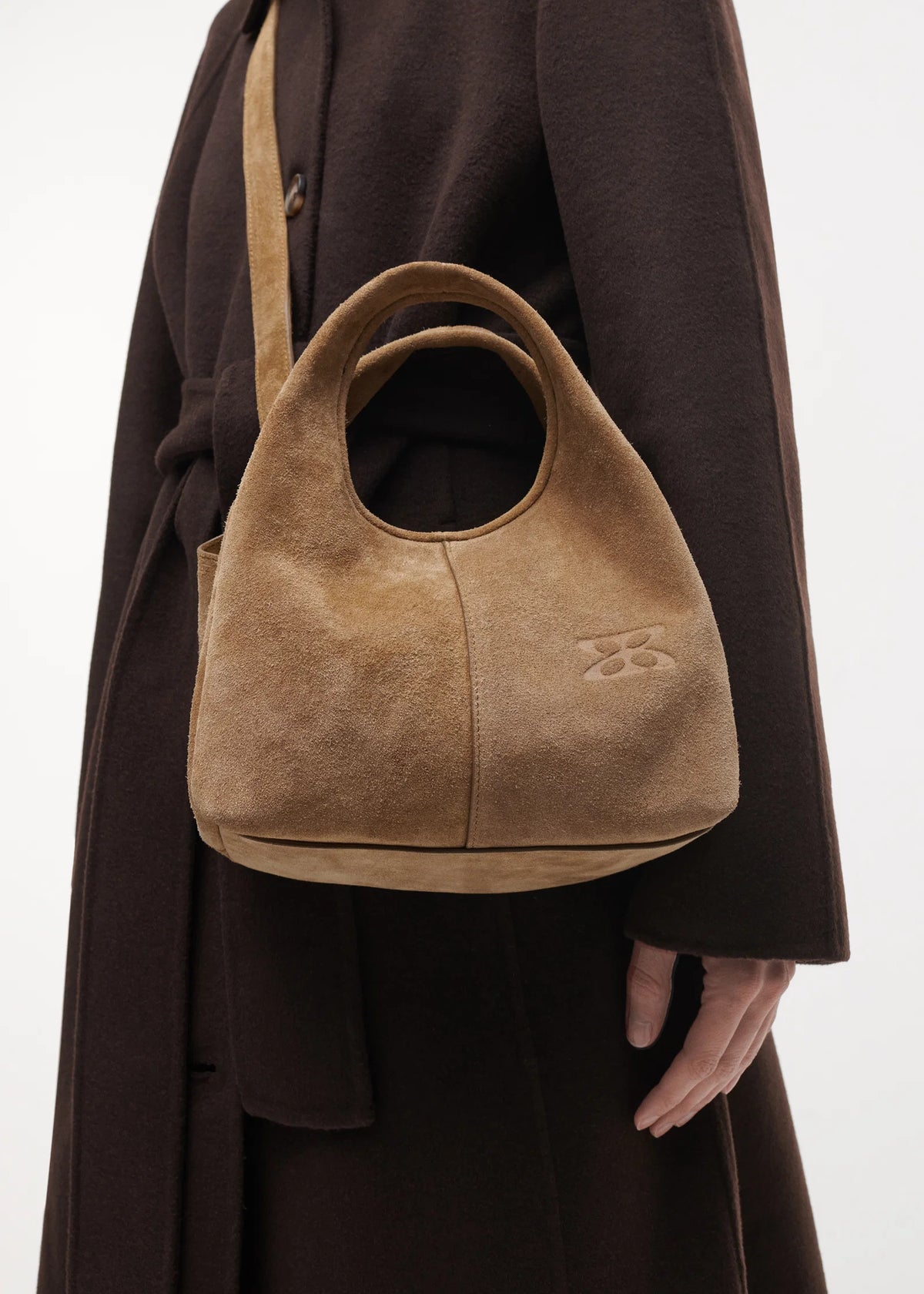 Studio Ar Harley Velourleder Tasche in Olive