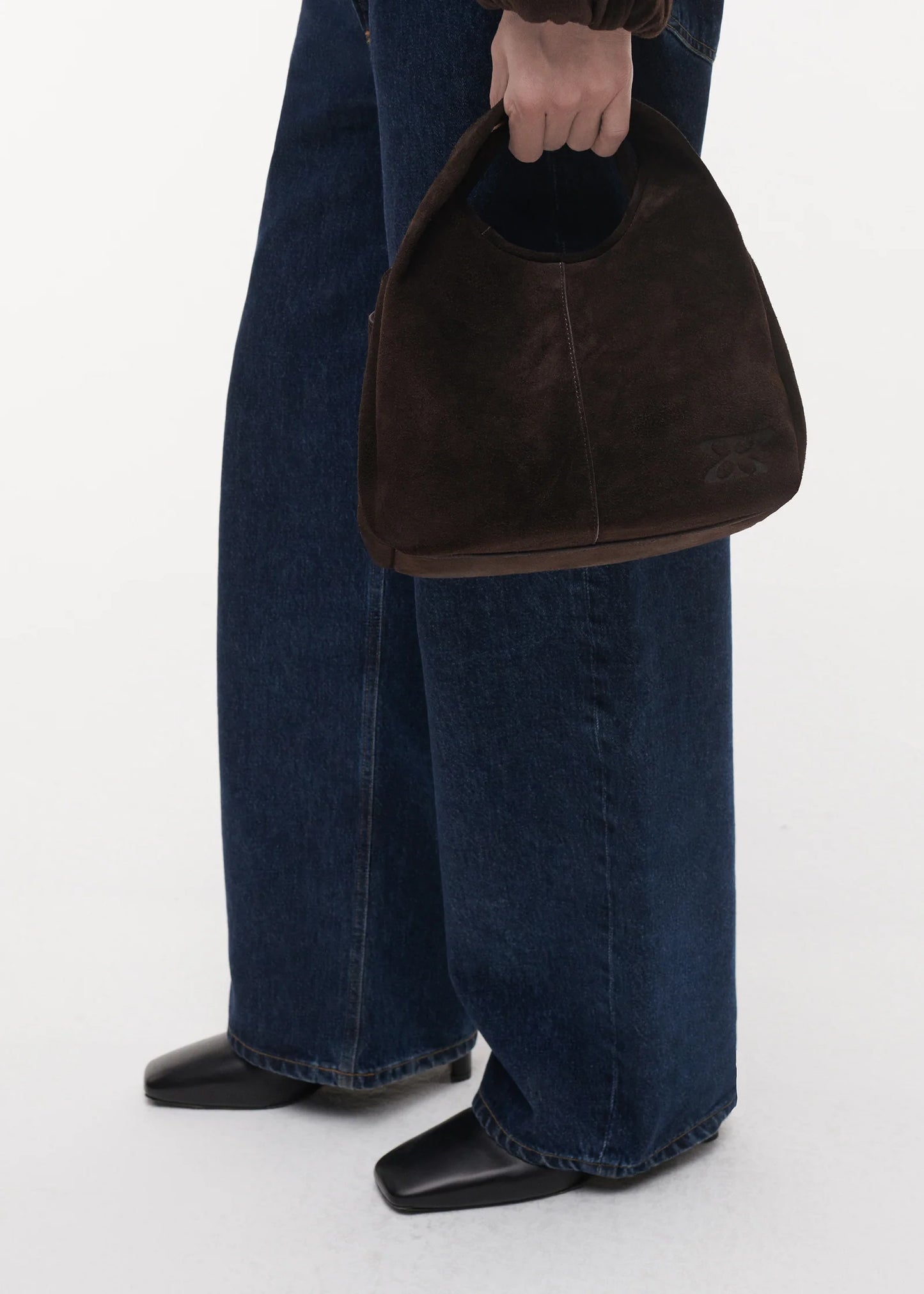 Studio Ar Harley Velourleder Tasche in Schoko