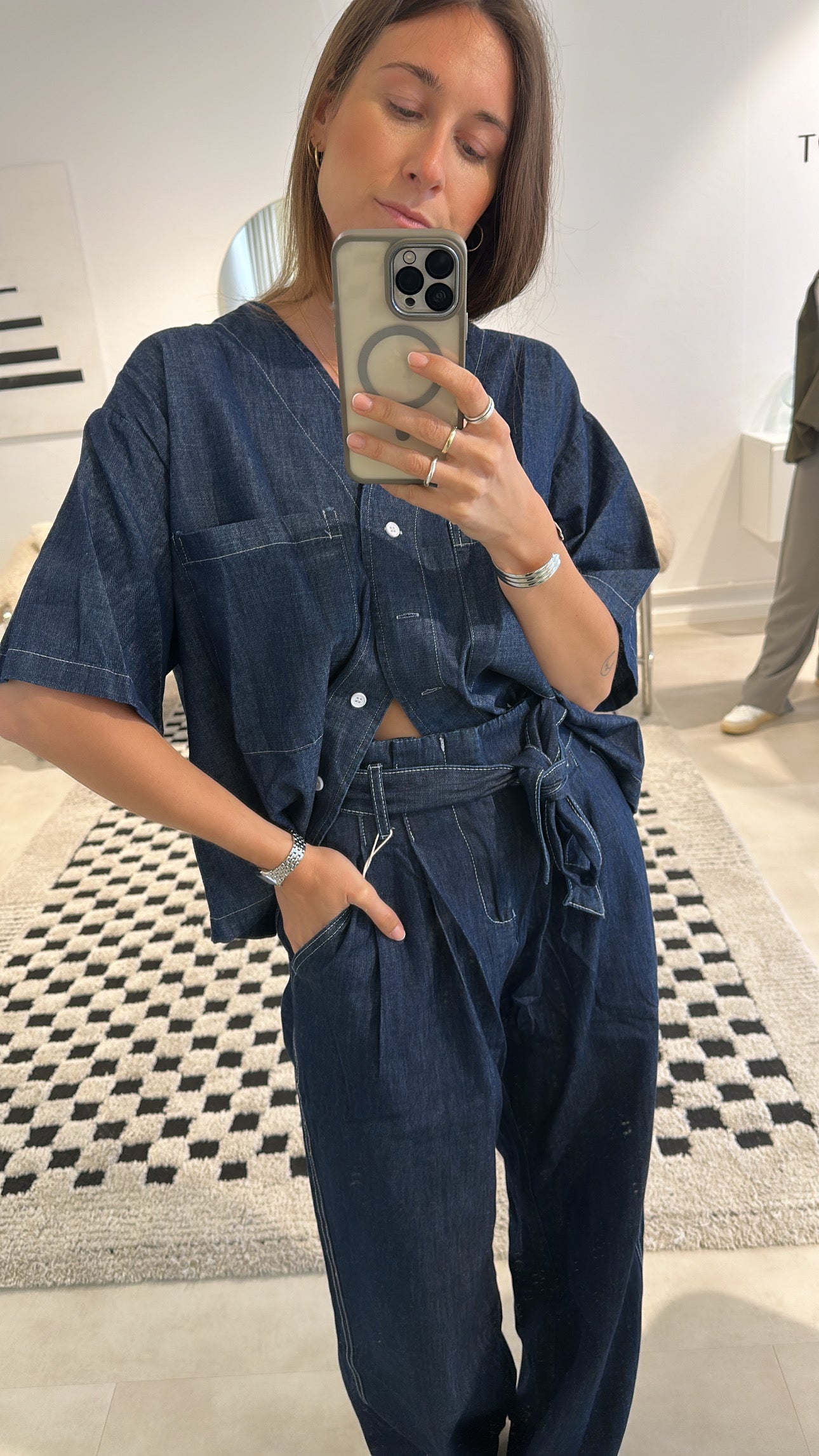 Hose Tamara in Dark Jeans