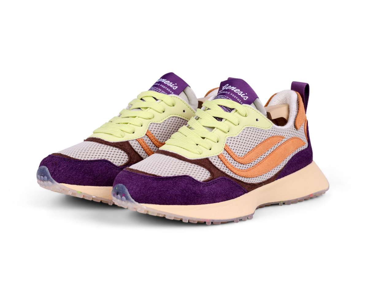 Genesis Footwear G-Marathon Multi Mesh Hairy in Lime/Amethyst/Apricot