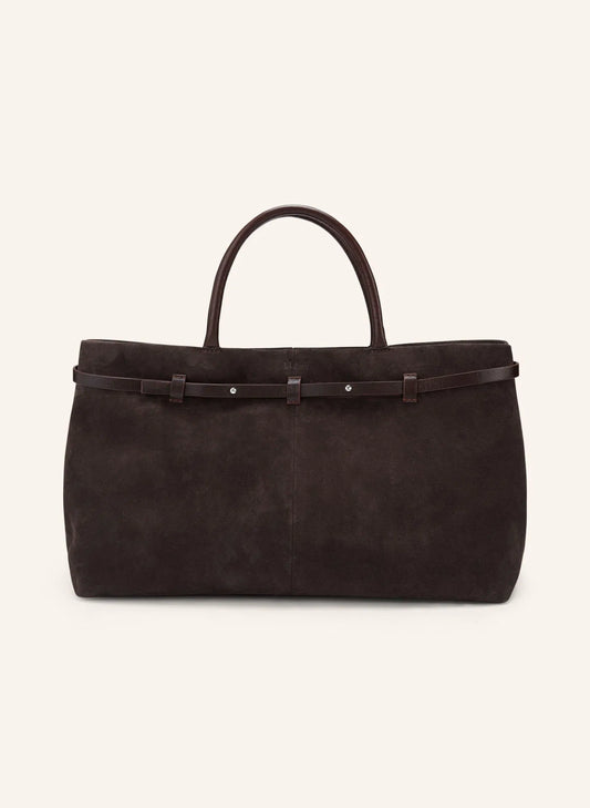 Malej Tasche Velourleder in Schoko