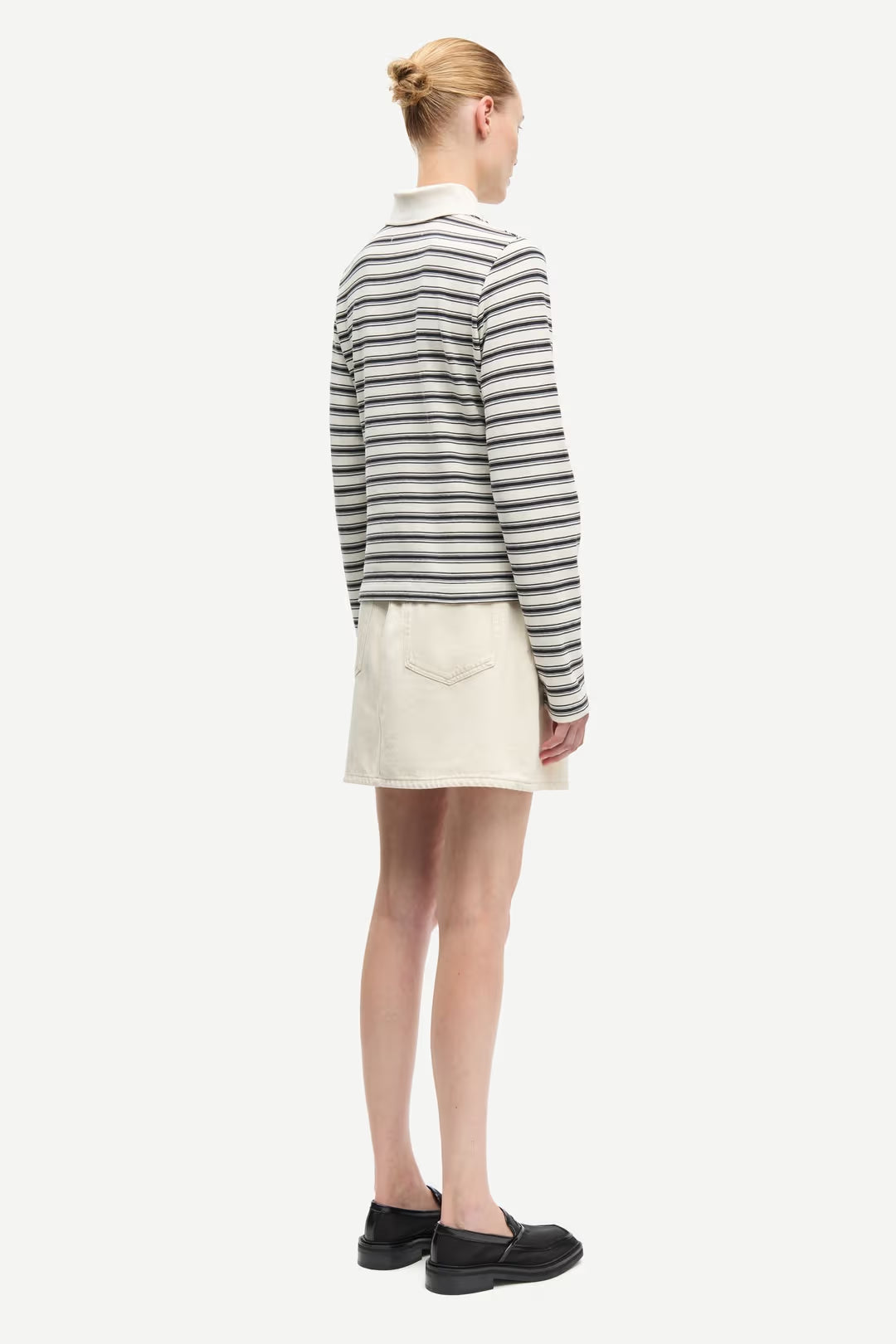 Samsoe Samsoe Poloshirt in Vanilla Black